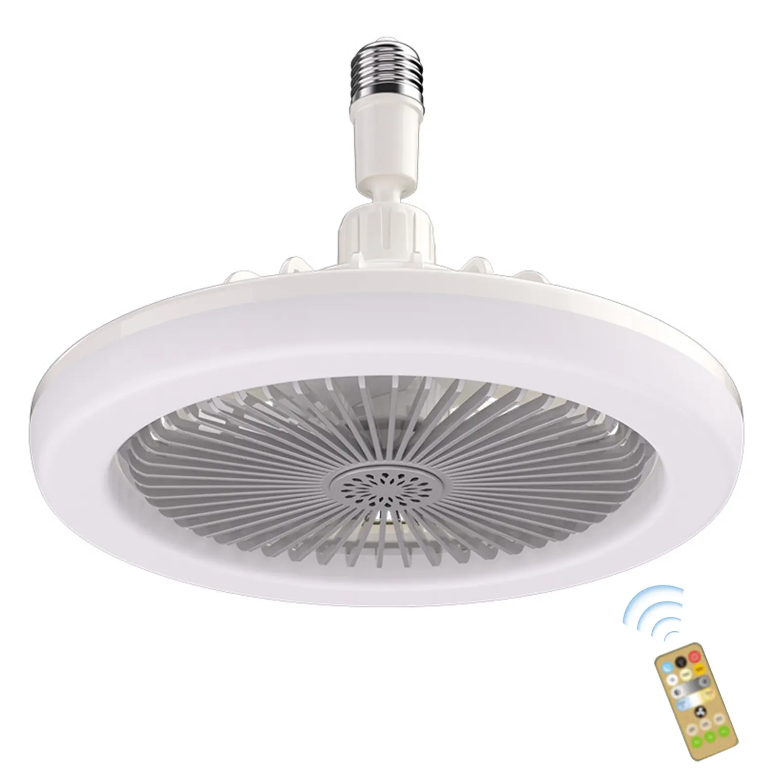 Aromatherapy Fan Lamp Universal E27 Light Holder Aroma Fan Ceiling Light with Remote Control 3-balde 3-gear Wind for Living Room