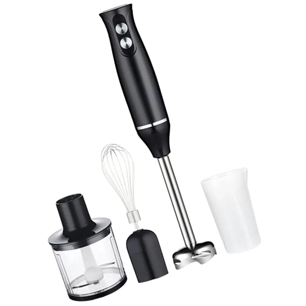 500W Handheld Immersion Blender 500ml Processor 4-In-1 Handheld Stick Mixer Set Whisk Juicer Electric Hand Blender Set