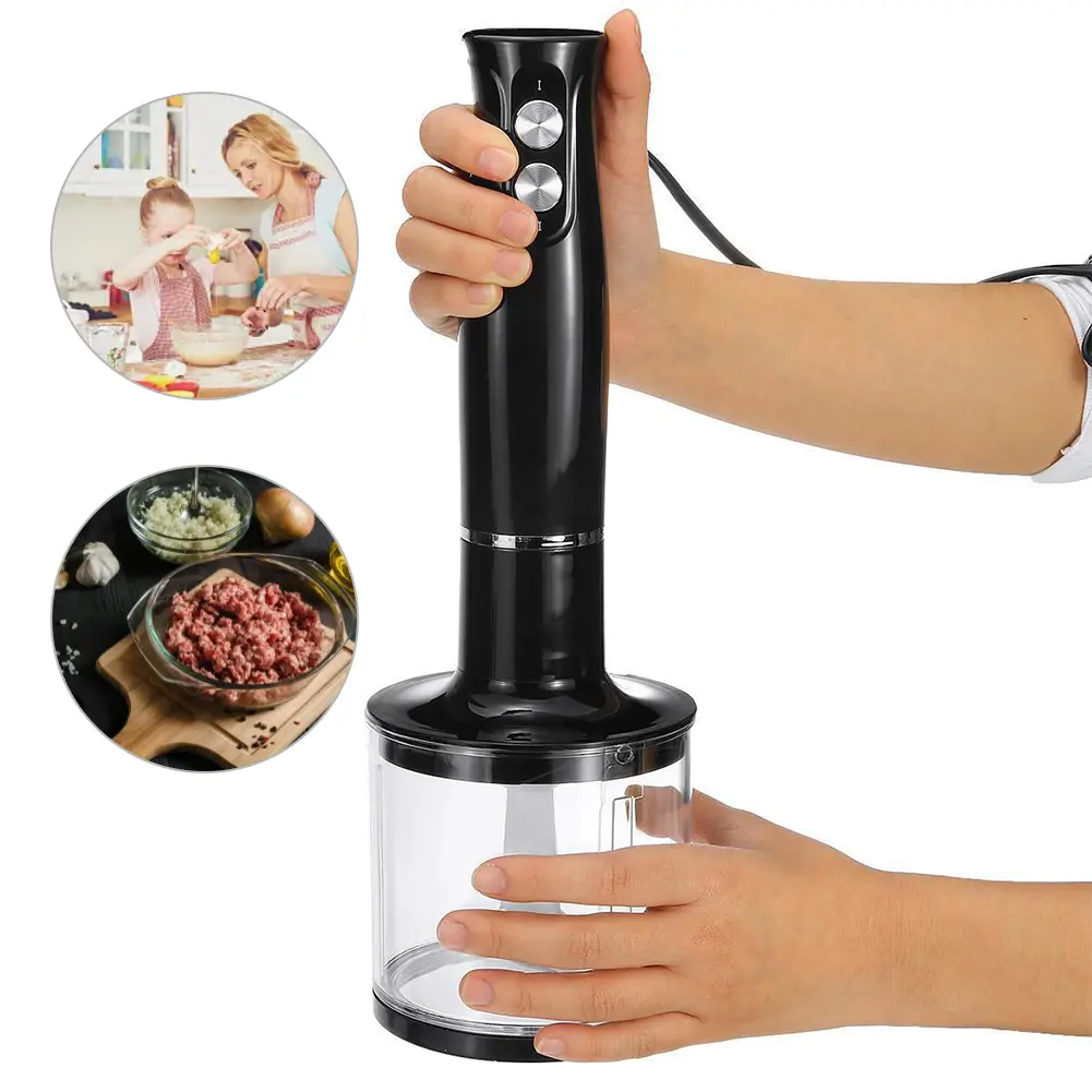500W Handheld Immersion Blender 500ml Processor 4-In-1 Handheld Stick Mixer Set Whisk Juicer Electric Hand Blender Set