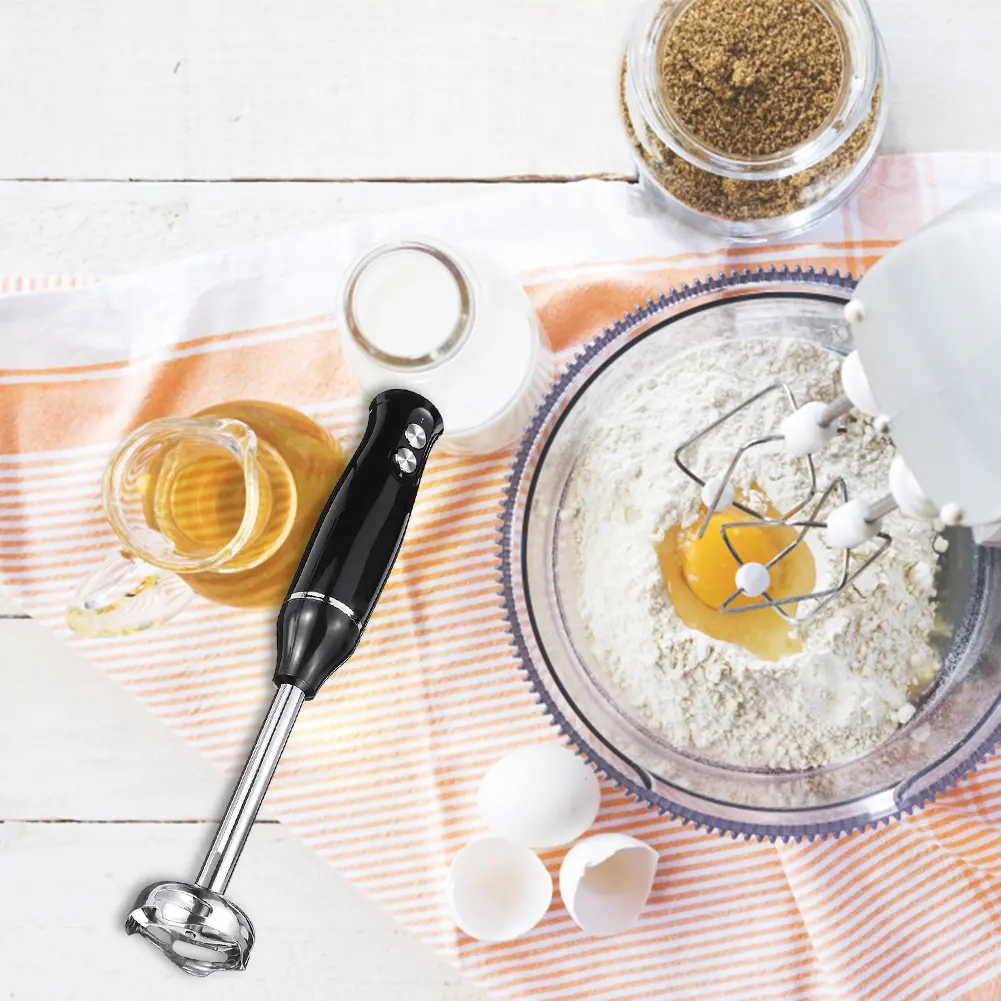 500W Handheld Immersion Blender 500ml Processor 4-In-1 Handheld Stick Mixer Set Whisk Juicer Electric Hand Blender Set