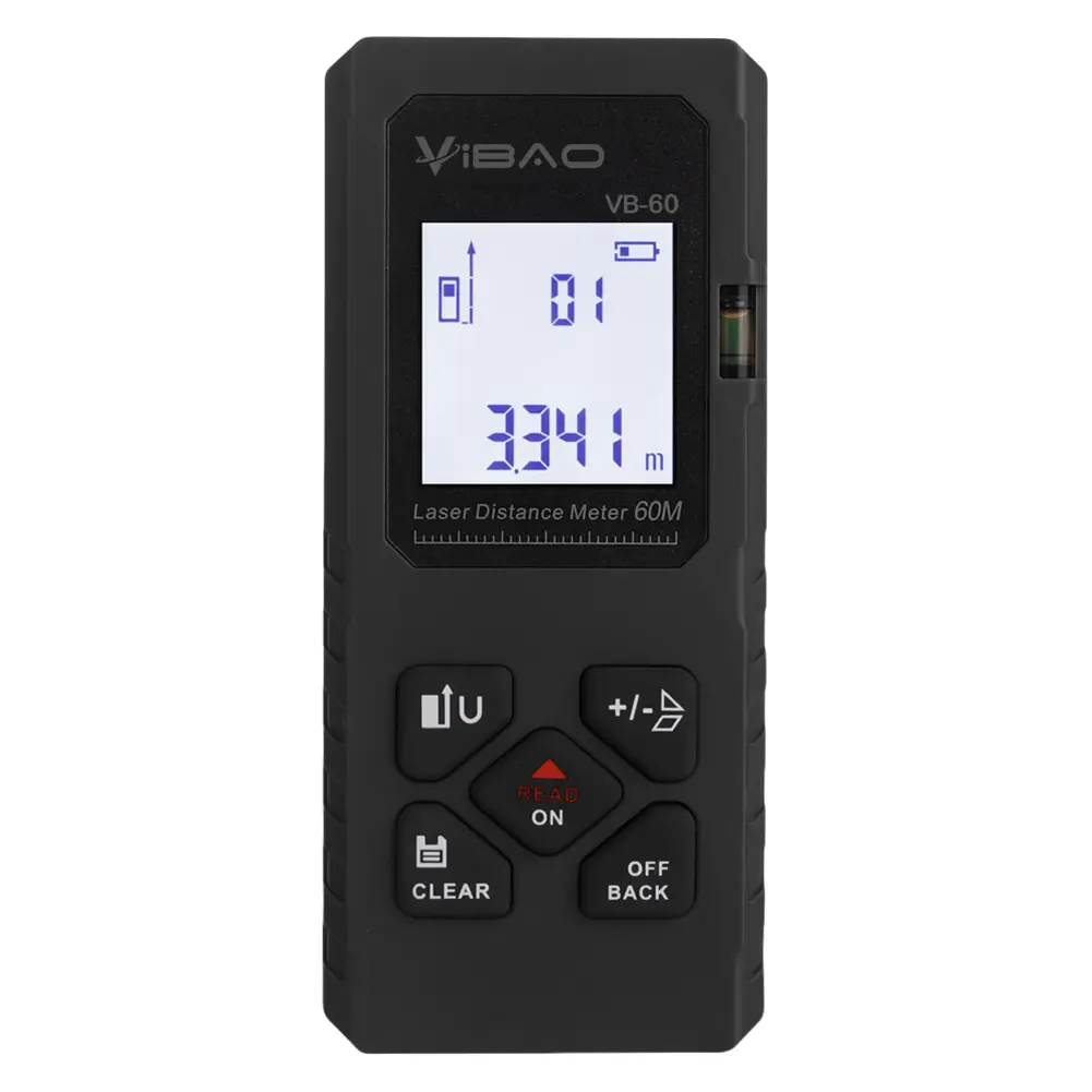 Portable Handheld Distance Meter USB Rechargeable Electronic Ruler 60M Digital Measure Tool for Home