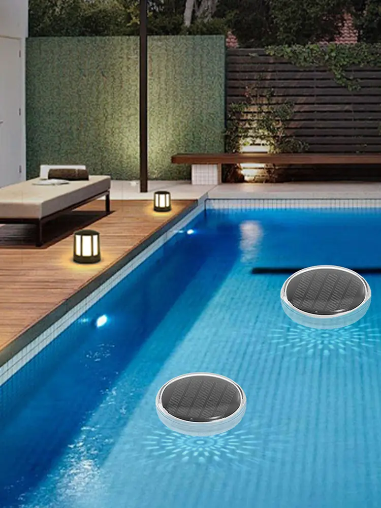 Floating Pool Light Pool Night Lamp IP67 Waterproof Solar Pool Light with Remote Floating Atmosphere Light for Spa Pond Hot Tub