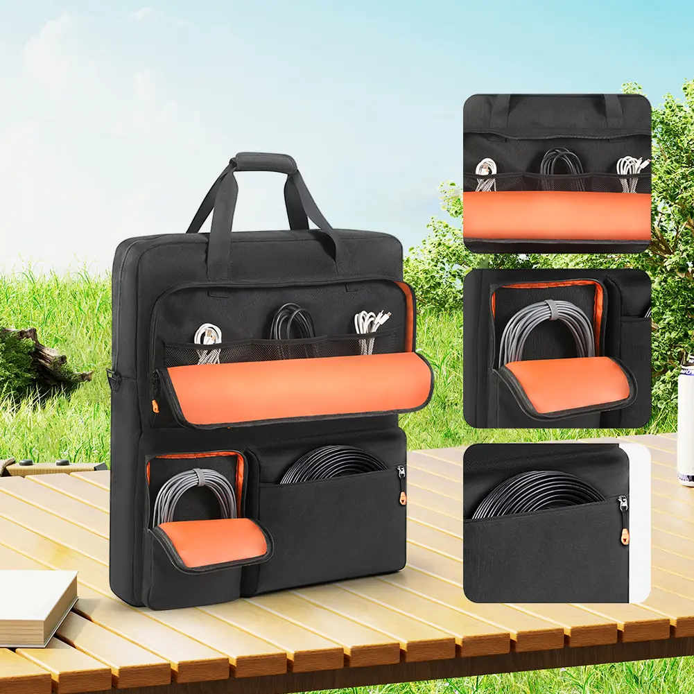 Solar Panel Carrying Case Multi-Pocket Solar Panel Storage Bags Solar Board Protective Handbag for Bifacial/ZOUPW 100W 200w 220w