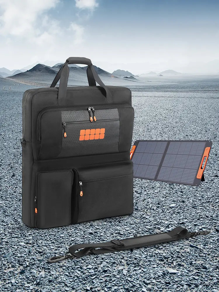 Solar Panel Carrying Case Multi-Pocket Solar Panel Storage Bags Solar Board Protective Handbag for Bifacial/ZOUPW 100W 200w 220w