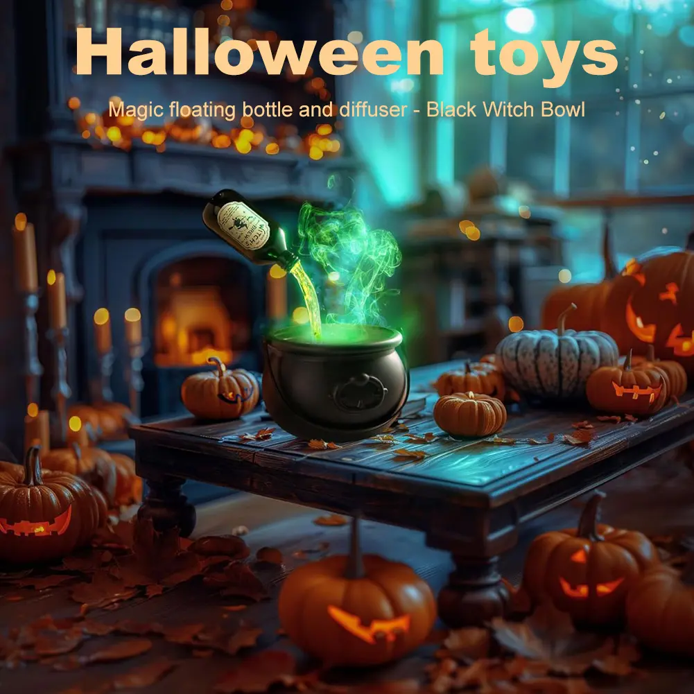 Party Scary Prop Trick Or Treat Halloween Candy Bowl Witch Cauldron Pot for Halloween Atmosphere