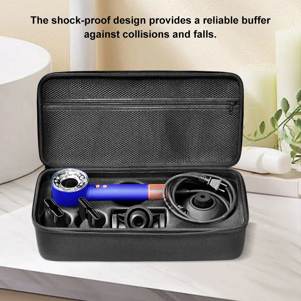 Hard Carrying Case Nylon Shockproof Travel Case Dustproof Portable Storage Bag for Dyson Supersonic Hair Dryer HD08/HD15/HD16