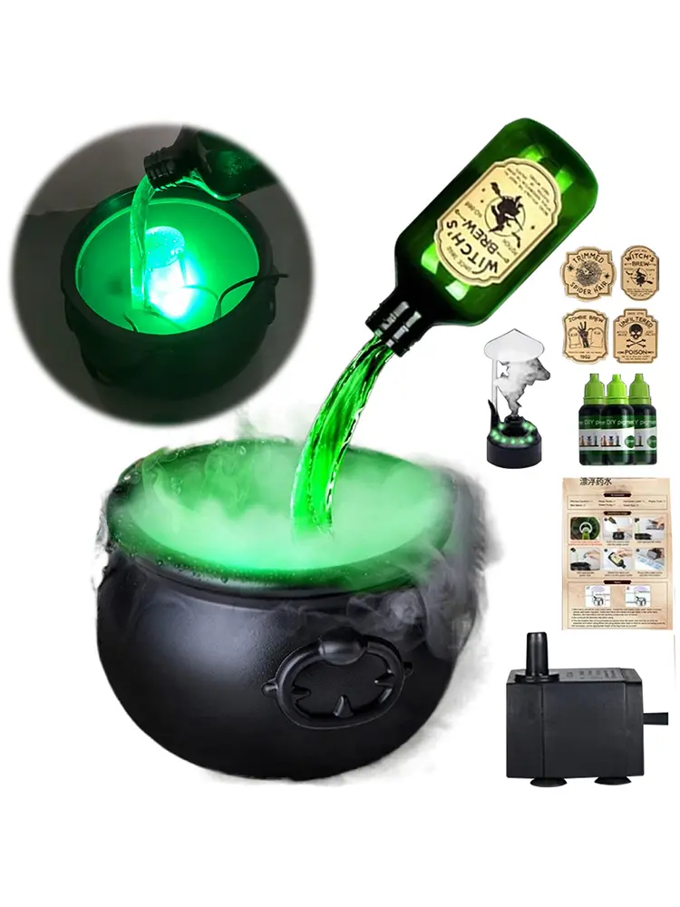 Party Scary Prop Trick Or Treat Halloween Candy Bowl Witch Cauldron Pot for Halloween Atmosphere