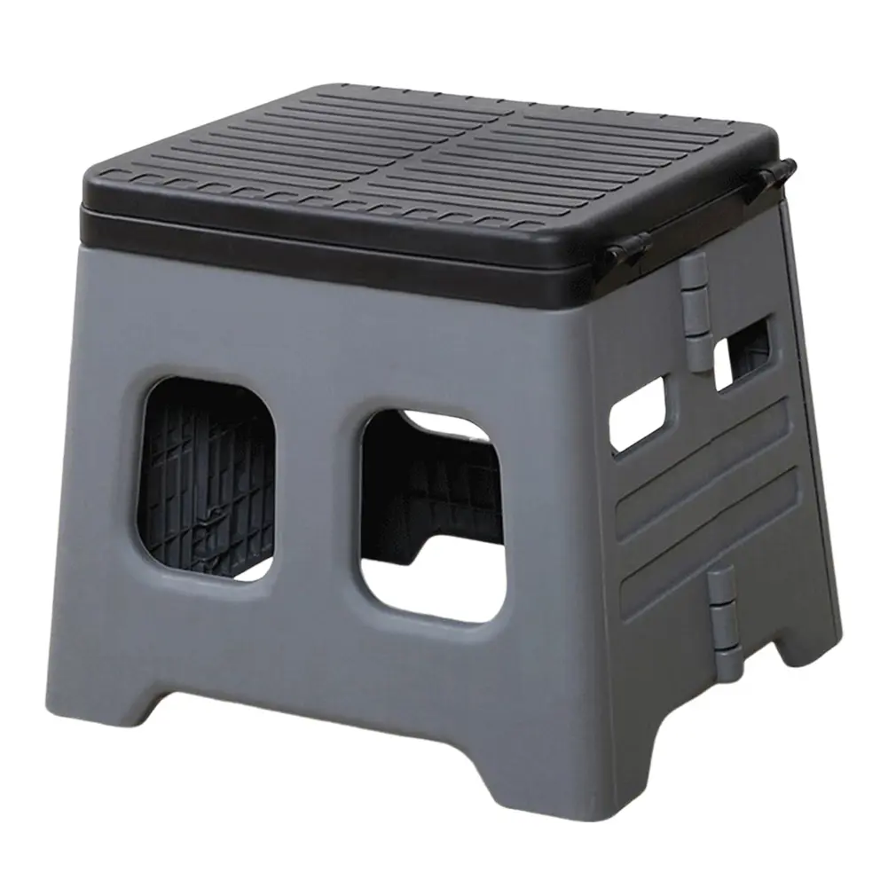 Portable Folding Toilet with Lid Foldable Outdoor Camp Toilet Multifunctional Folding Truck Toilet for Camping Travel