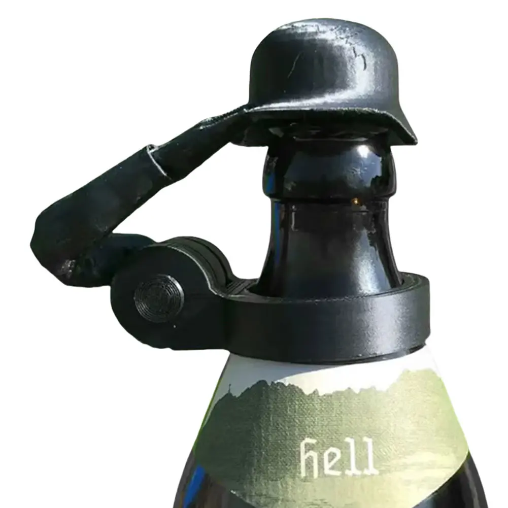 5-1pcs Soldier Salute Beer Bottle Helmet Party Bar Veterans Enthusiasts Funny Beer Bottle Stopper Helmetshaped Beer Bottle Cap