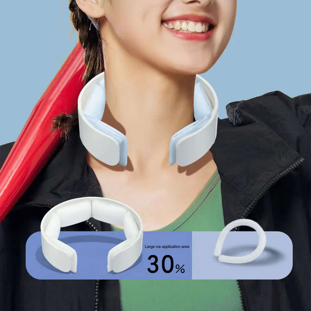 Ice Cushion Tube Reusable Tube Neck Coolers Wearable Ice Ring Neck Cooler for Outdoor Activities