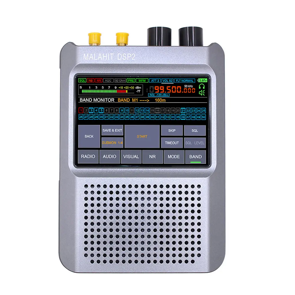 New Firmware 2.30 Second Generation Digital Portable Radio 5000mAh Battery Radio Speaker Adjustable Filter 3.5-inch Touch LCD