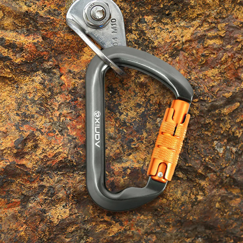 30kN Climbing Carabiner Heavy Duty Locking Carabiner Rock Climbing Carabiner for Rock Climbing Rappelling and Mountaineering