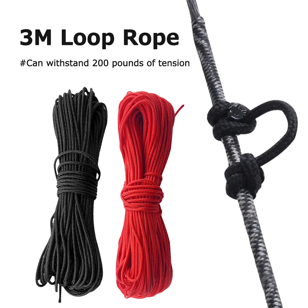 Wear-resistant 3m Compound Bow String Release Rope Bowstring Serving Thread D Ring Rope for Archery Training Supplies