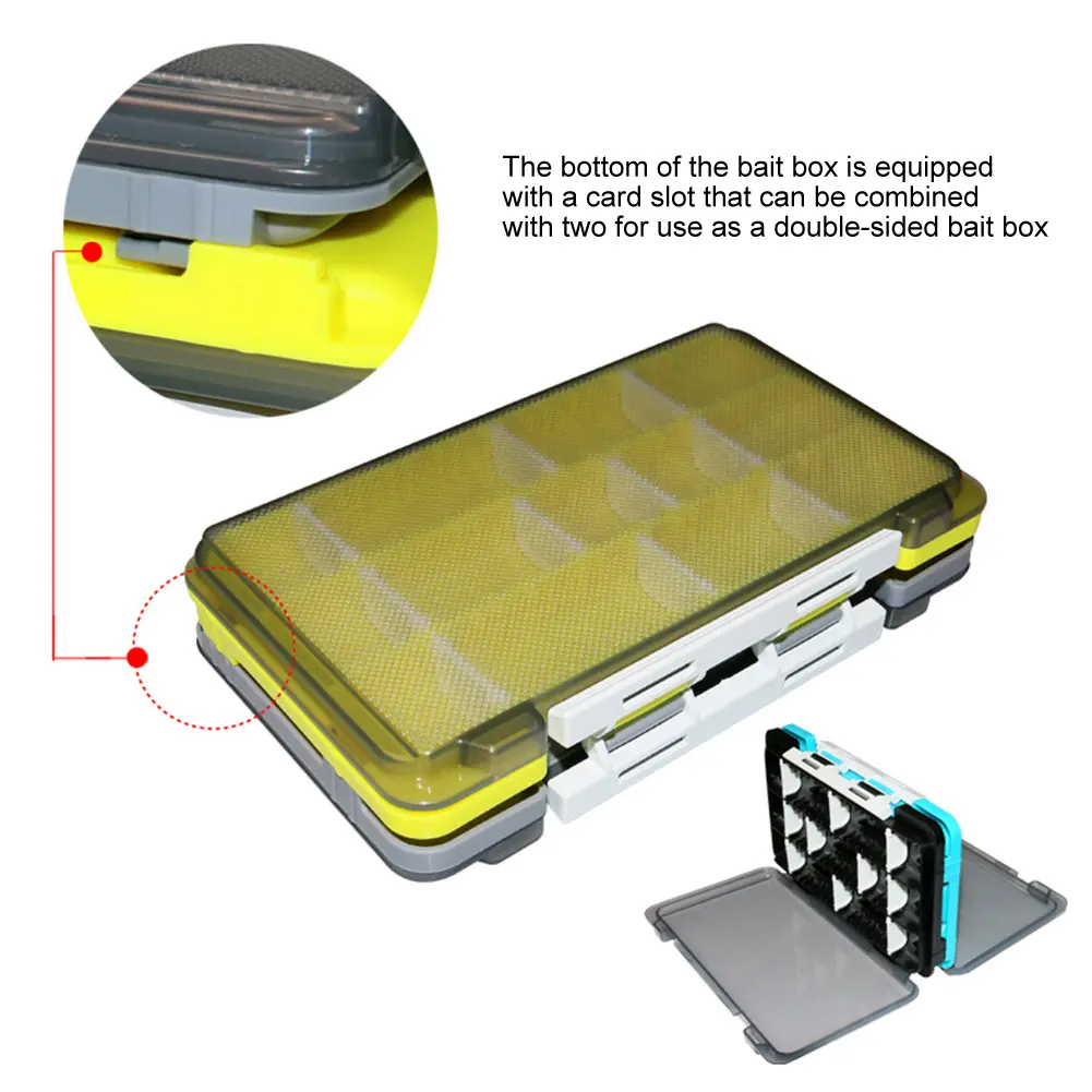 Fishing Lure Portable Box Waterproof Universal Fish Tool Storage Organizer Shockproof Adjustable Patch Fishing Gear Accessories