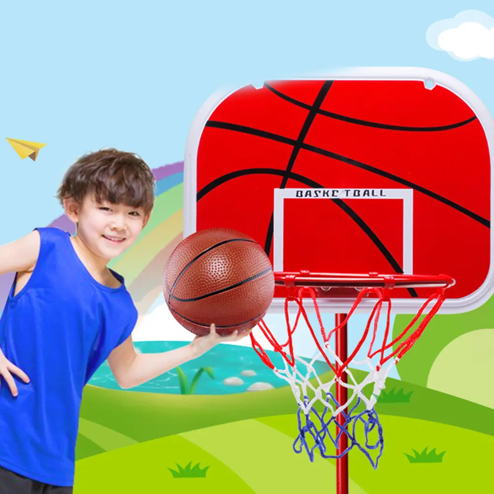 Basketball Goals with Ball and Pump Portable Basketball Hoop Adjustable Basketball System Indoor Outdoor Play for Kids