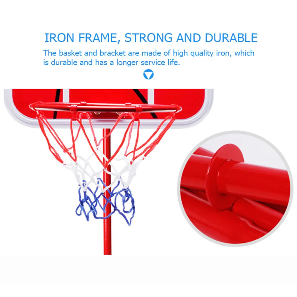 Basketball Goals with Ball and Pump Portable Basketball Hoop Adjustable Basketball System Indoor Outdoor Play for Kids