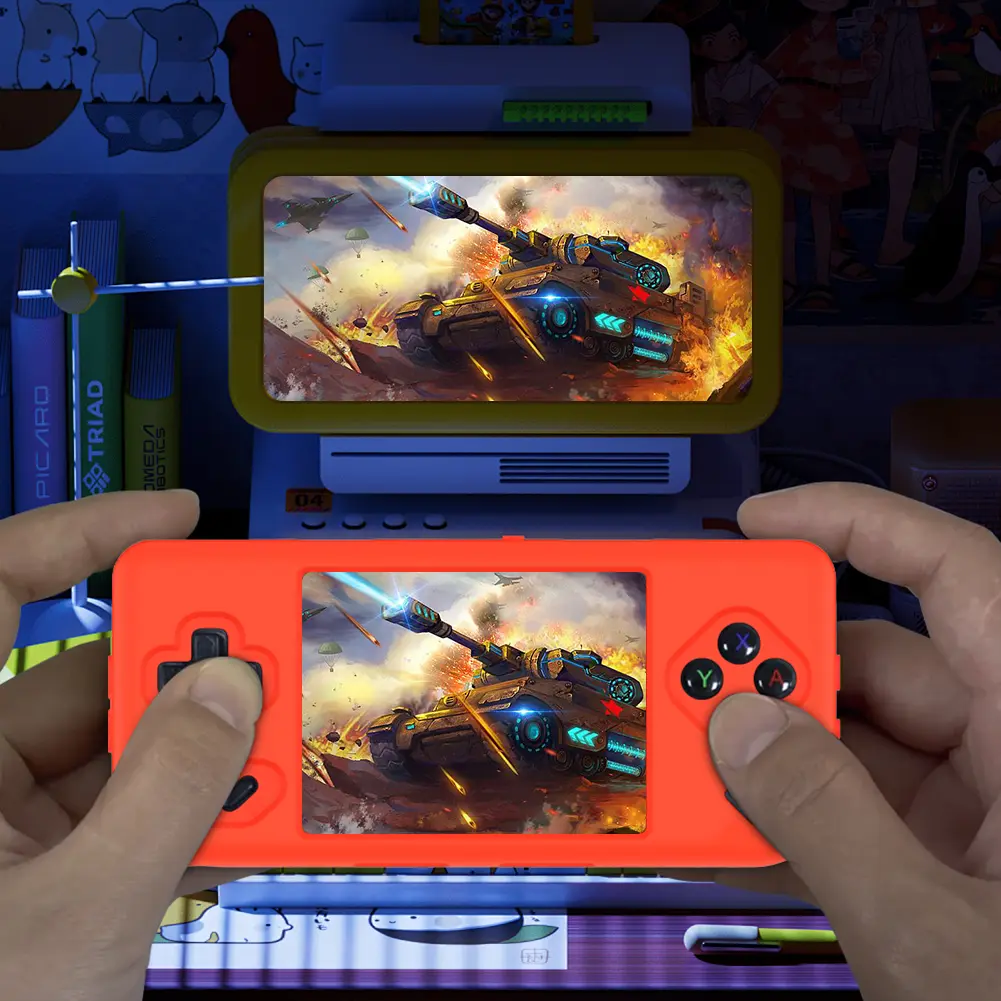 Silicone Protective Cover with Lanyard Soft Case Cover Protective Sleeve Skin for ANBERNIC RG28XX 2.83inch Handheld Game Console