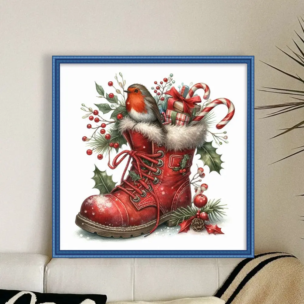 Full Embroidery Eco-cotton Thread 11CT Counted Christmas Cross Stitch Kit40x40cm