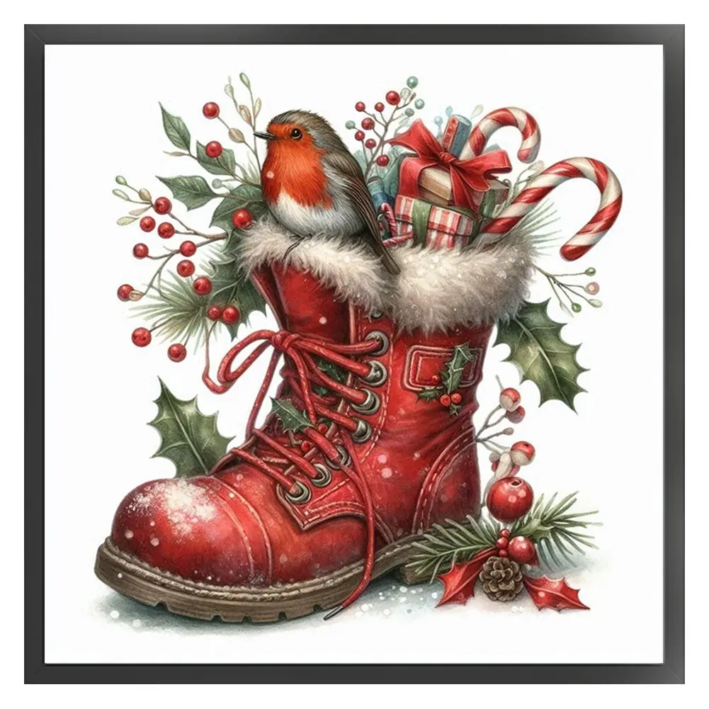 Full Embroidery Eco-cotton Thread 11CT Counted Christmas Cross Stitch Kit40x40cm