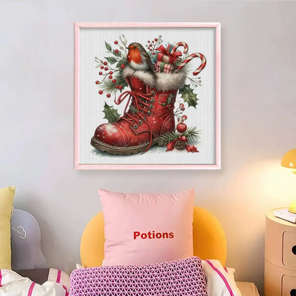 Full Embroidery Eco-cotton Thread 11CT Counted Christmas Cross Stitch Kit40x40cm