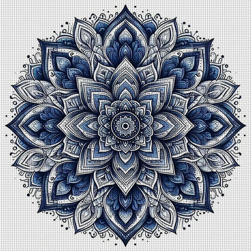 Full Embroidery Eco-cotton Thread 11CT Counted Pattern Cross Stitch Kit 40x40cm