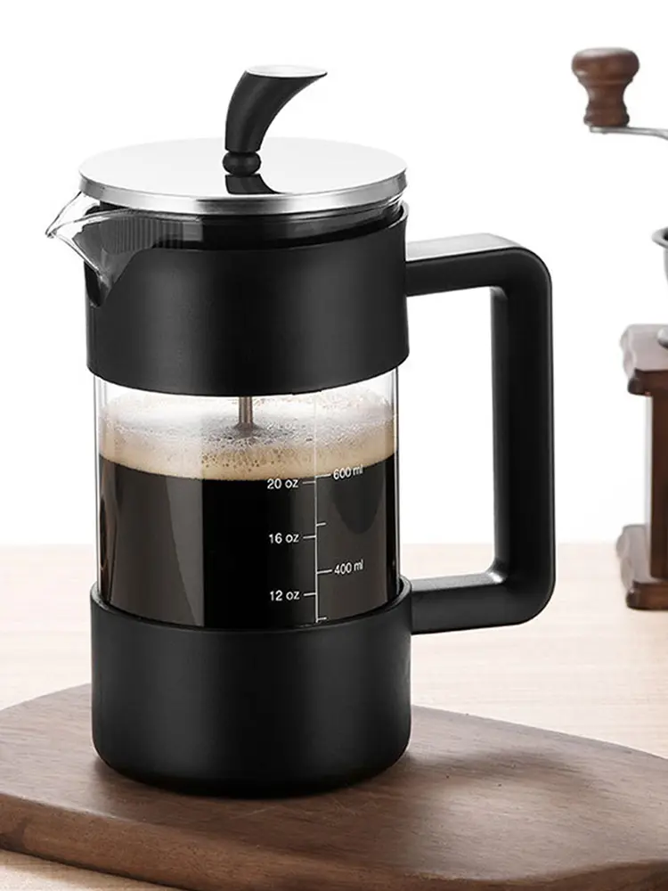French Press Coffee Maker Cold Brew Coffee Tea Pot Double Filtered Multifunctional Coffee Maker 1000ml/34oz for Camping Travel