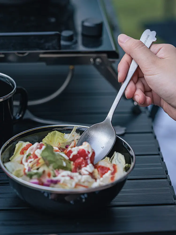 Stainless Steel Spoon Fork Cutter Chopsticks Vintage Tableware Set with Storage Bag Utensils Set for Travel Picnic Camping
