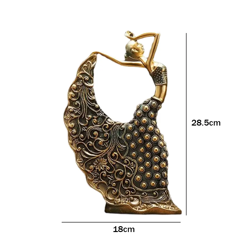 Indian Dancer Sculptures Stylish Design Lady Sculpture Modern Art Decoration Vintage Dancer Figurines for Bedroom Living Room