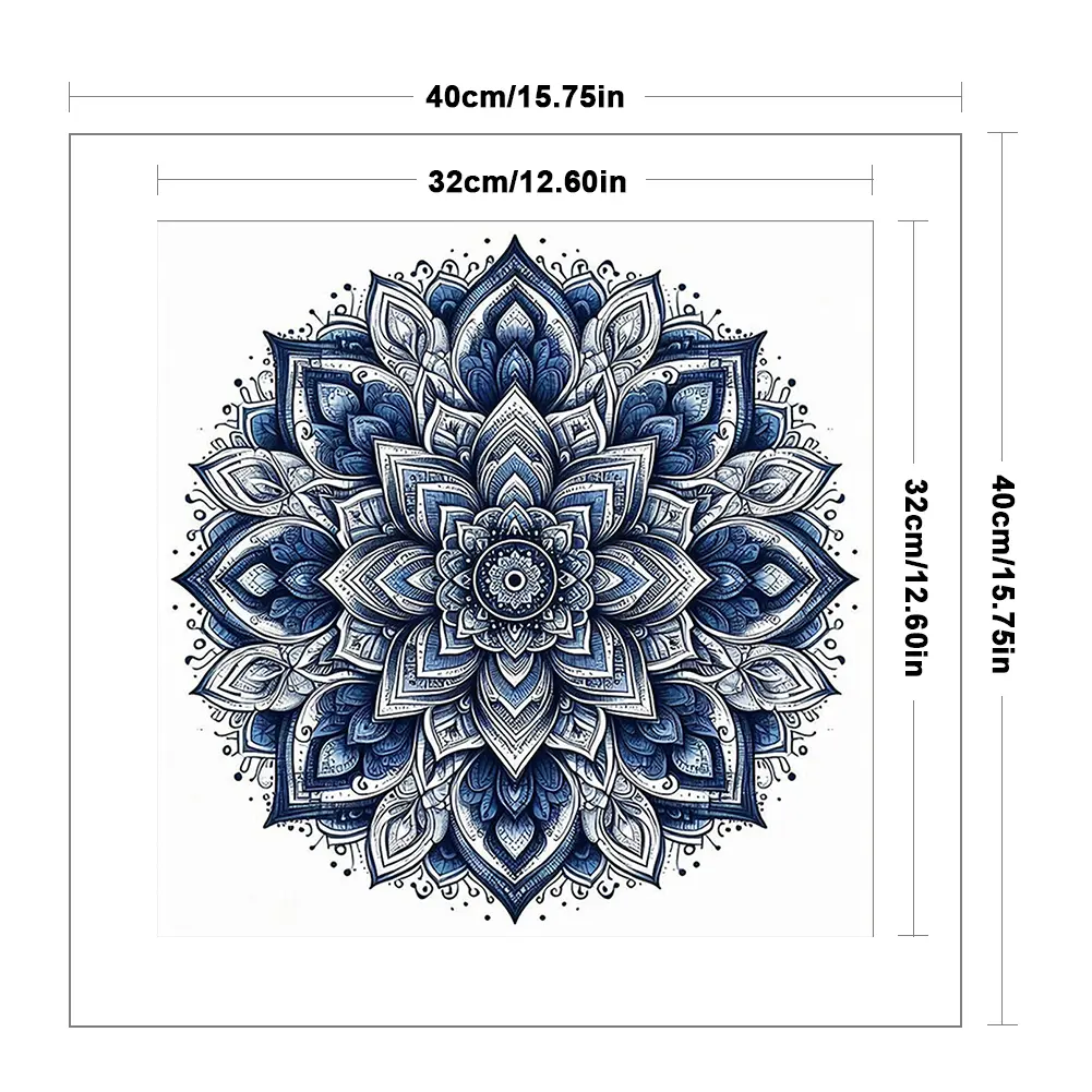 Full Embroidery Eco-cotton Thread 11CT Counted Pattern Cross Stitch Kit 40x40cm