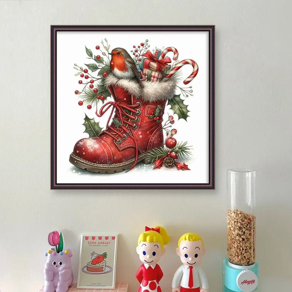 Full Embroidery Eco-cotton Thread 11CT Counted Christmas Cross Stitch Kit40x40cm