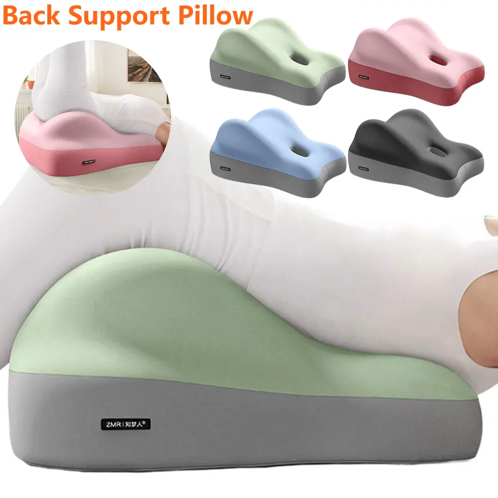 Back Support Pillow with Memory Foam Core Comfortable Lumbar Cushion for Couples Pregnant Women Office Car Bed Ergonomic Design