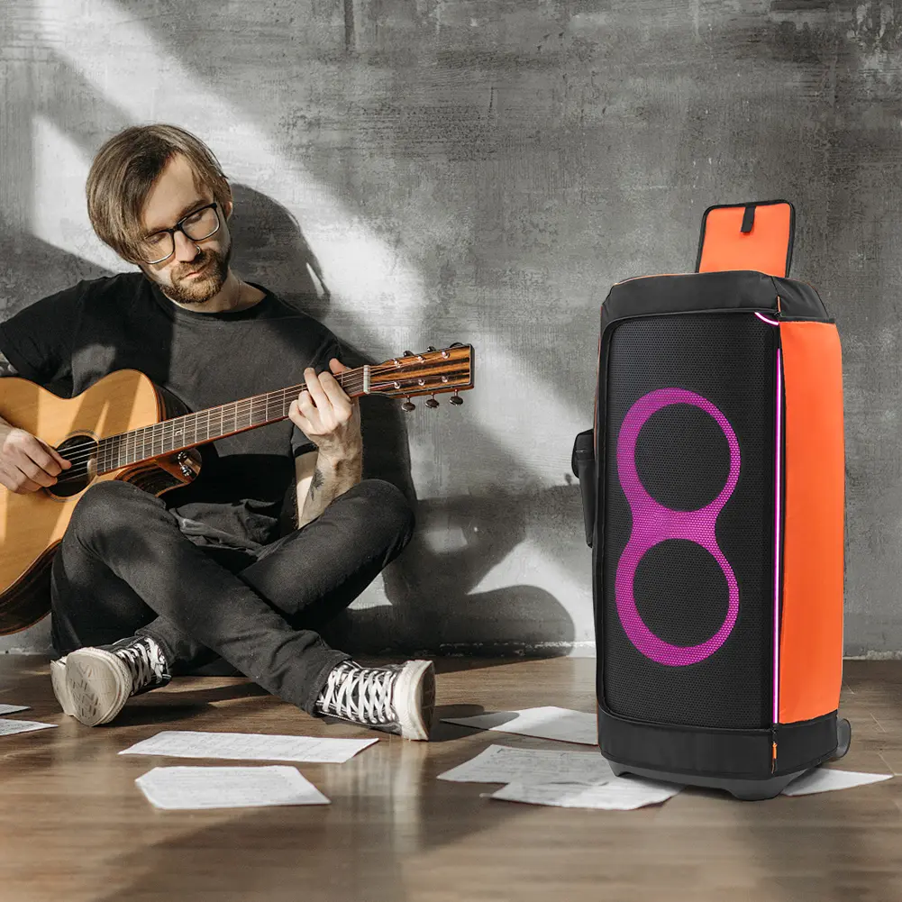 Dust Cover Case Waterproof Speaker Case Slip Sleeve with Side Storage Pocket Multifunction Bag for JBL Partybox  Speaker