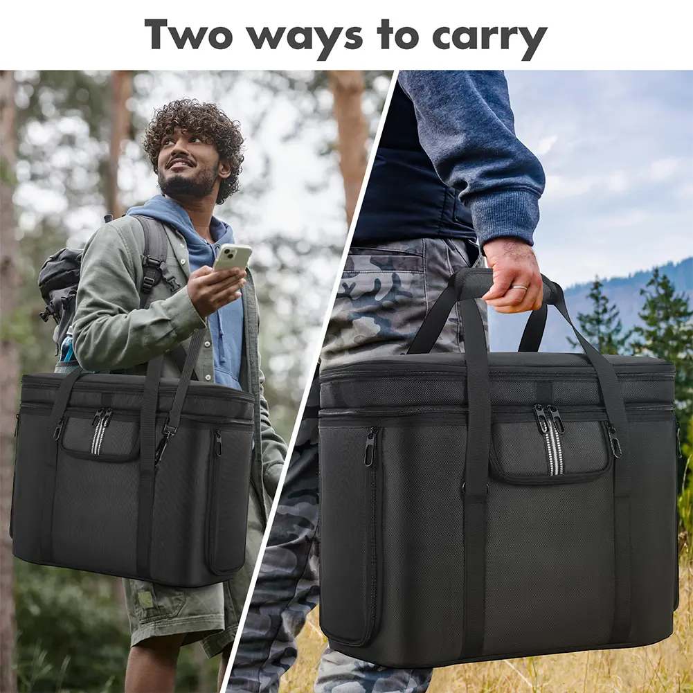 Carrying Case Travel Carrying Bag Waterproof Travel Storage Bag Anti-drop with Shoulder Strap & Handle for Ecoflow Delta 3 Plus