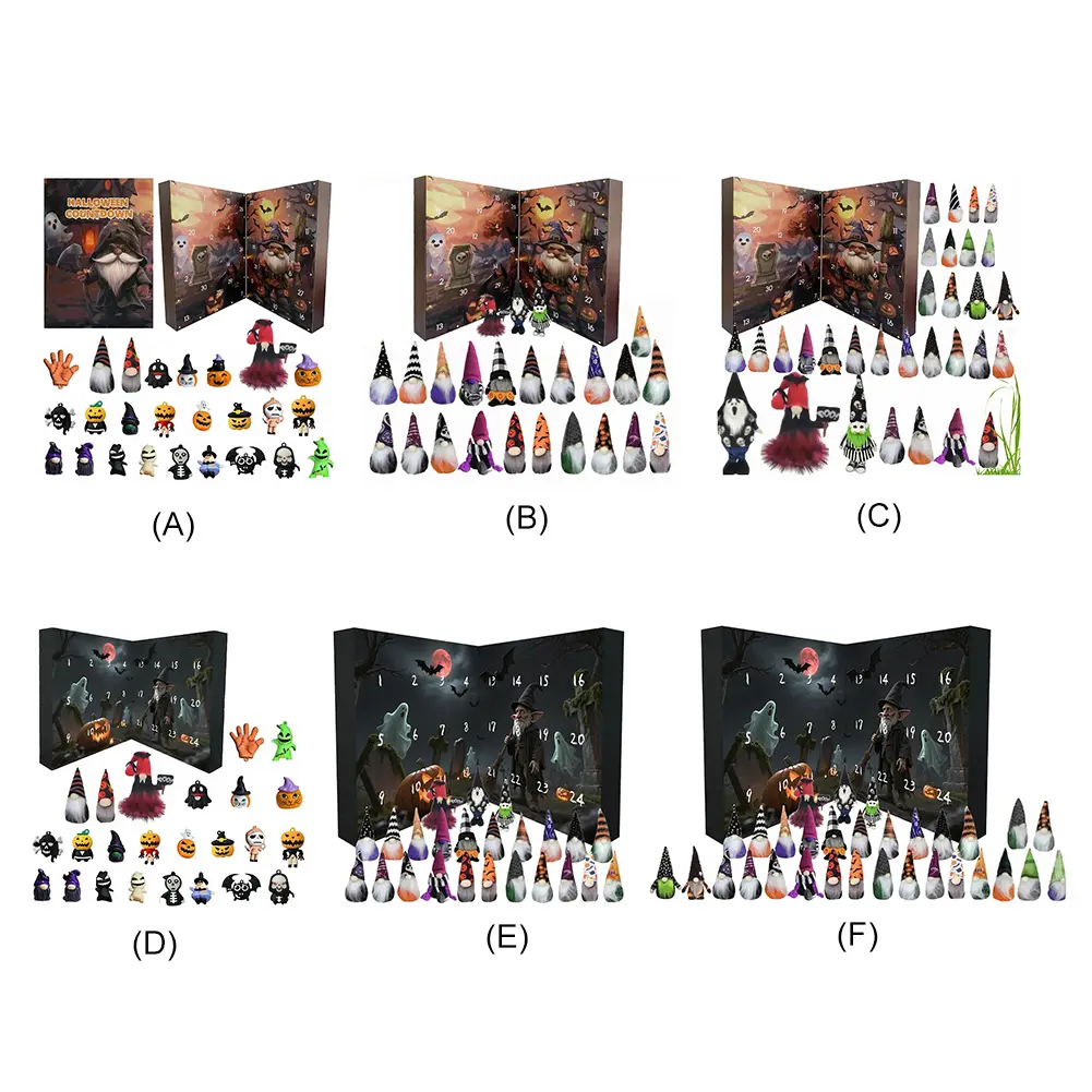 Halloween Advent Calendar 2025 Gnome Doll Figures 24/31pcs Countdown Calendar Surprise for Halloween Holiday Decor Calendar Gift