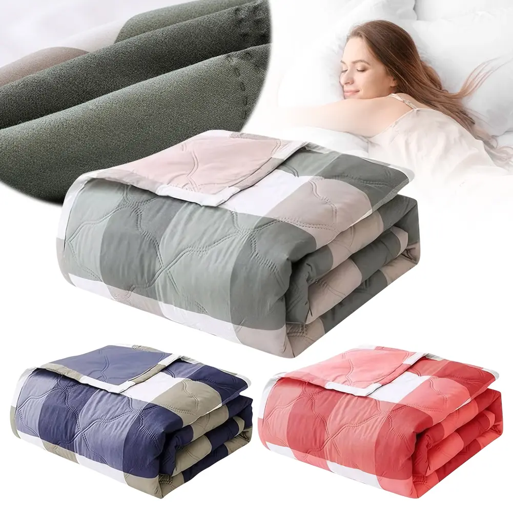 Lightweight Cold Blankets Breathable Cooling Blanket Washable Cooling Comfort Quilt for Hot Sleepers and Night Sweats