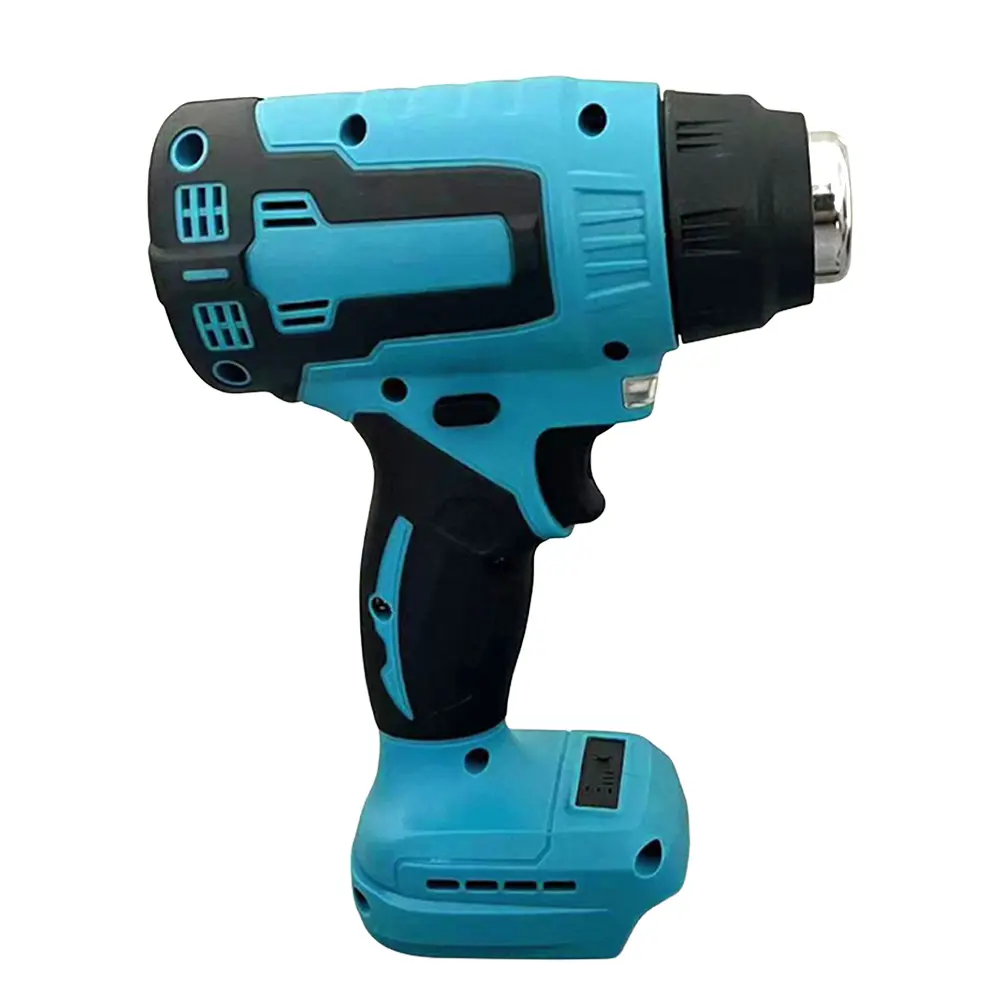 Cordless Hot Air Gun Air Blower with 3 Nozzles Heat Gun Home Shrink Wrapping Tool 0-500℃ LED Light for Makita Battery