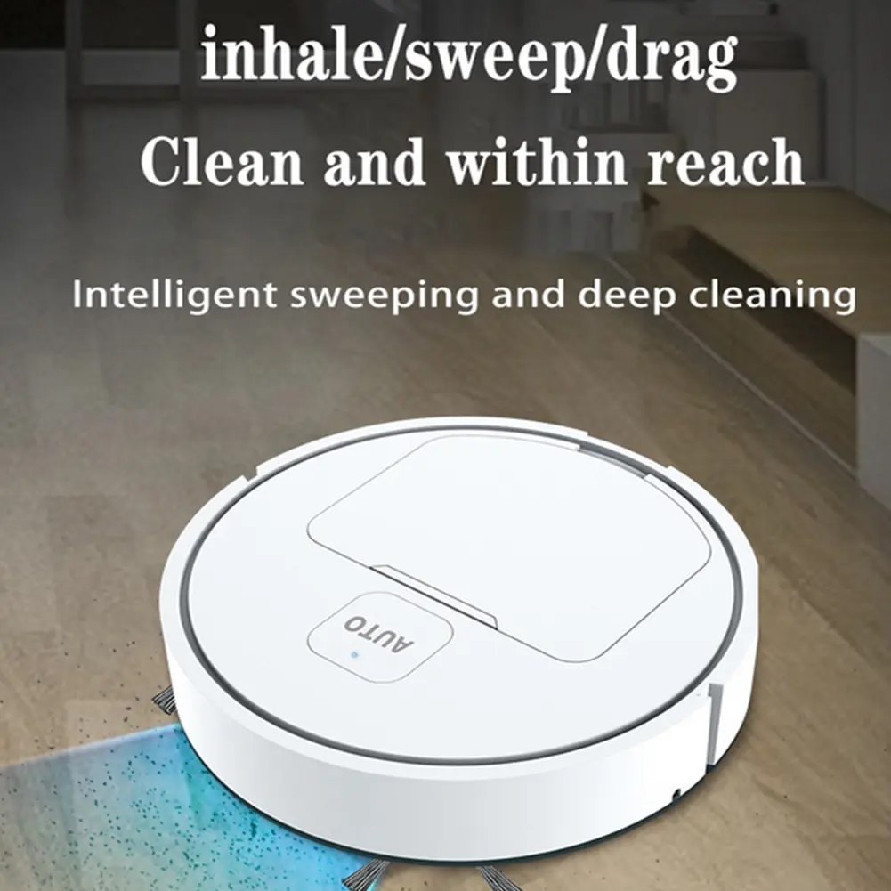 Sweeper Robot 75 Min Runtime Automatic Cleaning Sweeping Machine USB Rechargeable 1000Pa Suction for Pet Hair Carpets and Floors