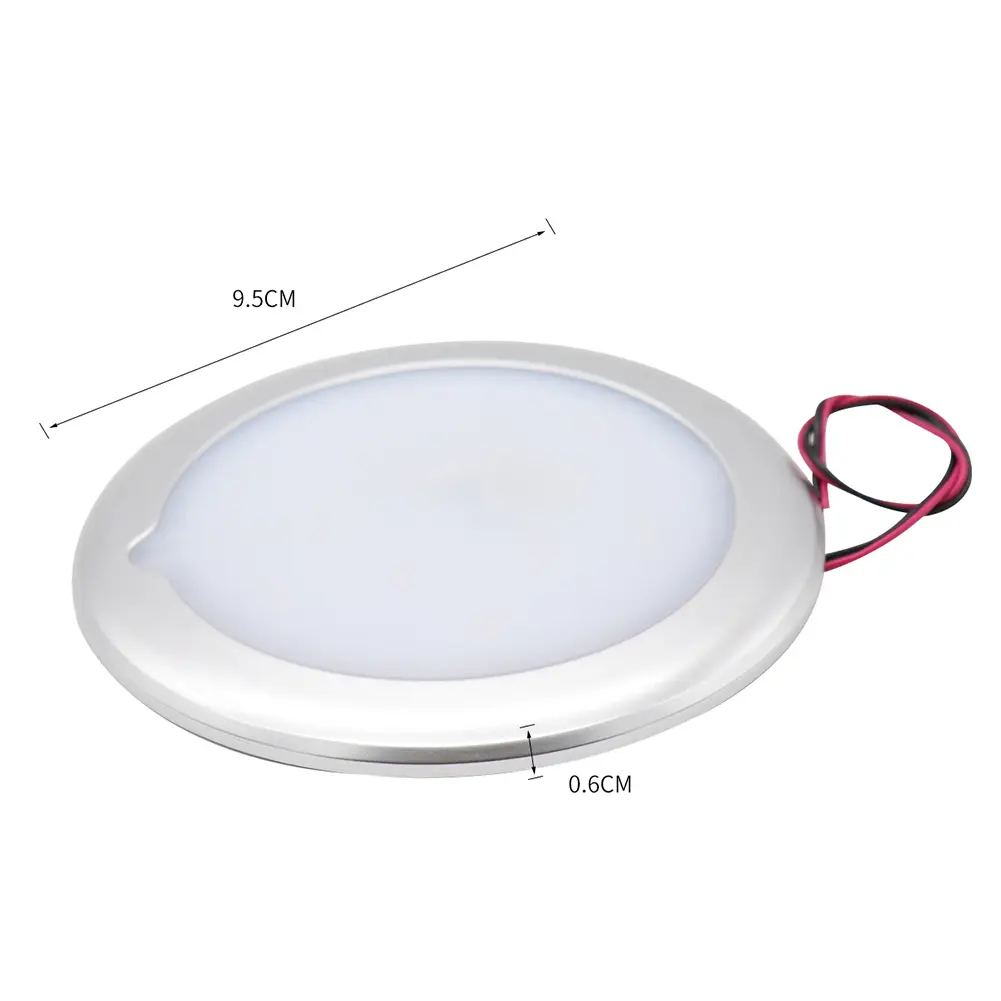 Camper Caravan Marine Interior Light Touch Dimmable IP67 Waterproof Caravan Marine Interior Lamp 3000-3300K LED Dome Light 9-30V