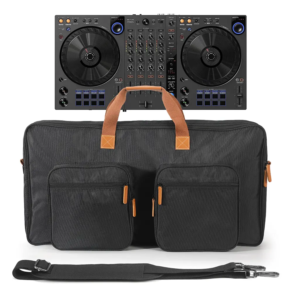 DJ Disc Player Carrying Case with Sholder Strap Turntables Protective Case Large Capacity for Pioneer DJ DDJ-800 DDJ-FLX104 FLX6
