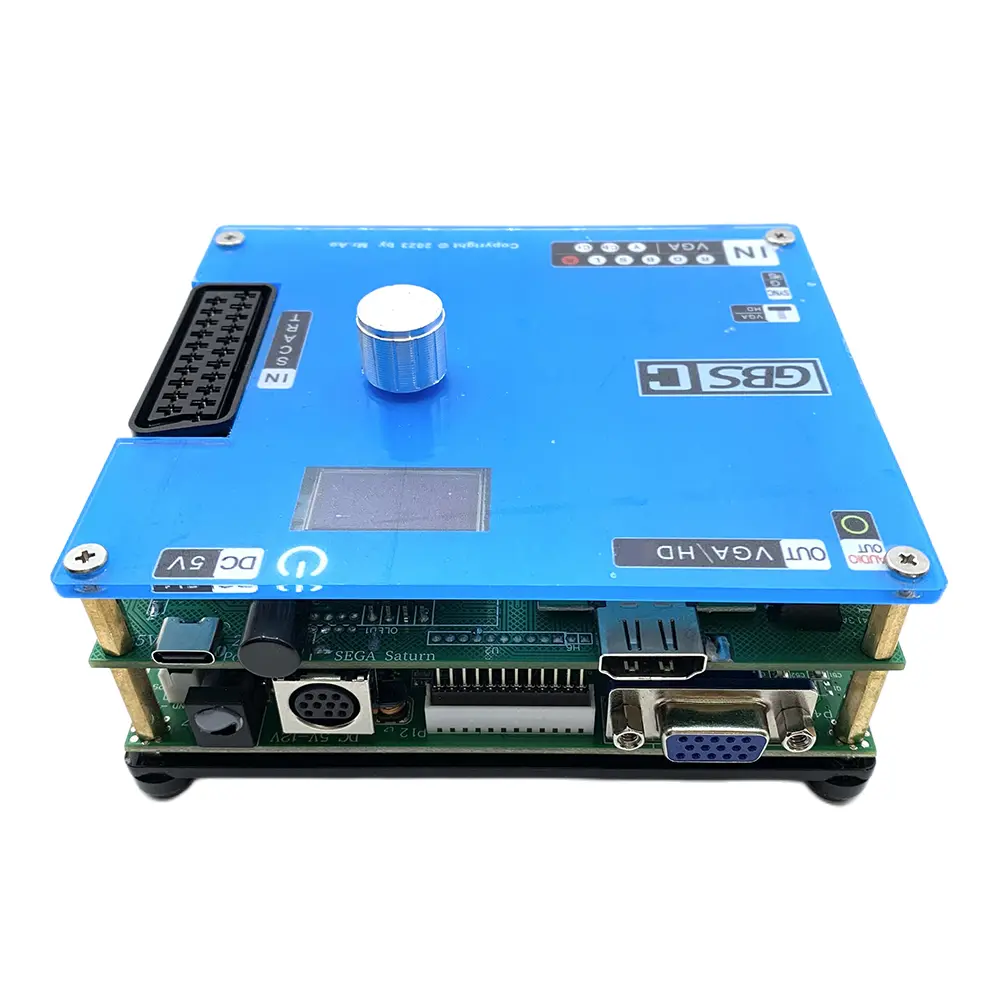 GBSC Converter LCD Screen Arcade Game RGBS RCA/VGA To VGA/RCA Converter VGA/SCART To VGA Scan Converter for PlayStation2 Console