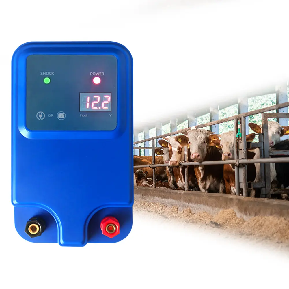 12V DC Electric Livestock Charger Controller Farm Livestock Pulse Device Farm Fence Charger Device for Livestock Cattle Horse