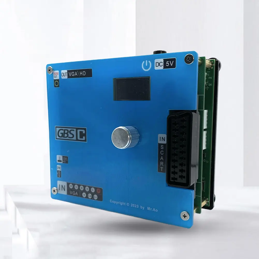 GBSC Converter LCD Screen Arcade Game RGBS RCA/VGA To VGA/RCA Converter VGA/SCART To VGA Scan Converter for PlayStation2 Console