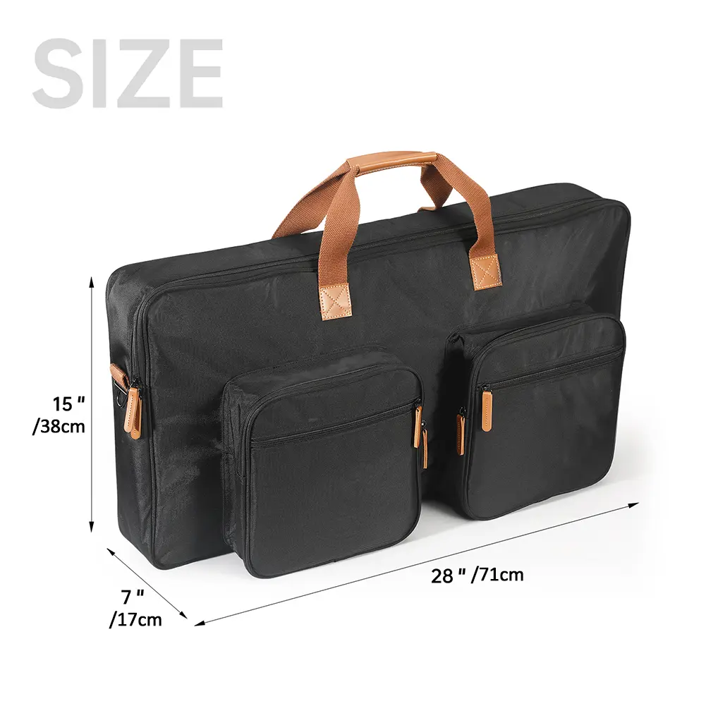 DJ Disc Player Carrying Case with Sholder Strap Turntables Protective Case Large Capacity for Pioneer DJ DDJ-800 DDJ-FLX104 FLX6