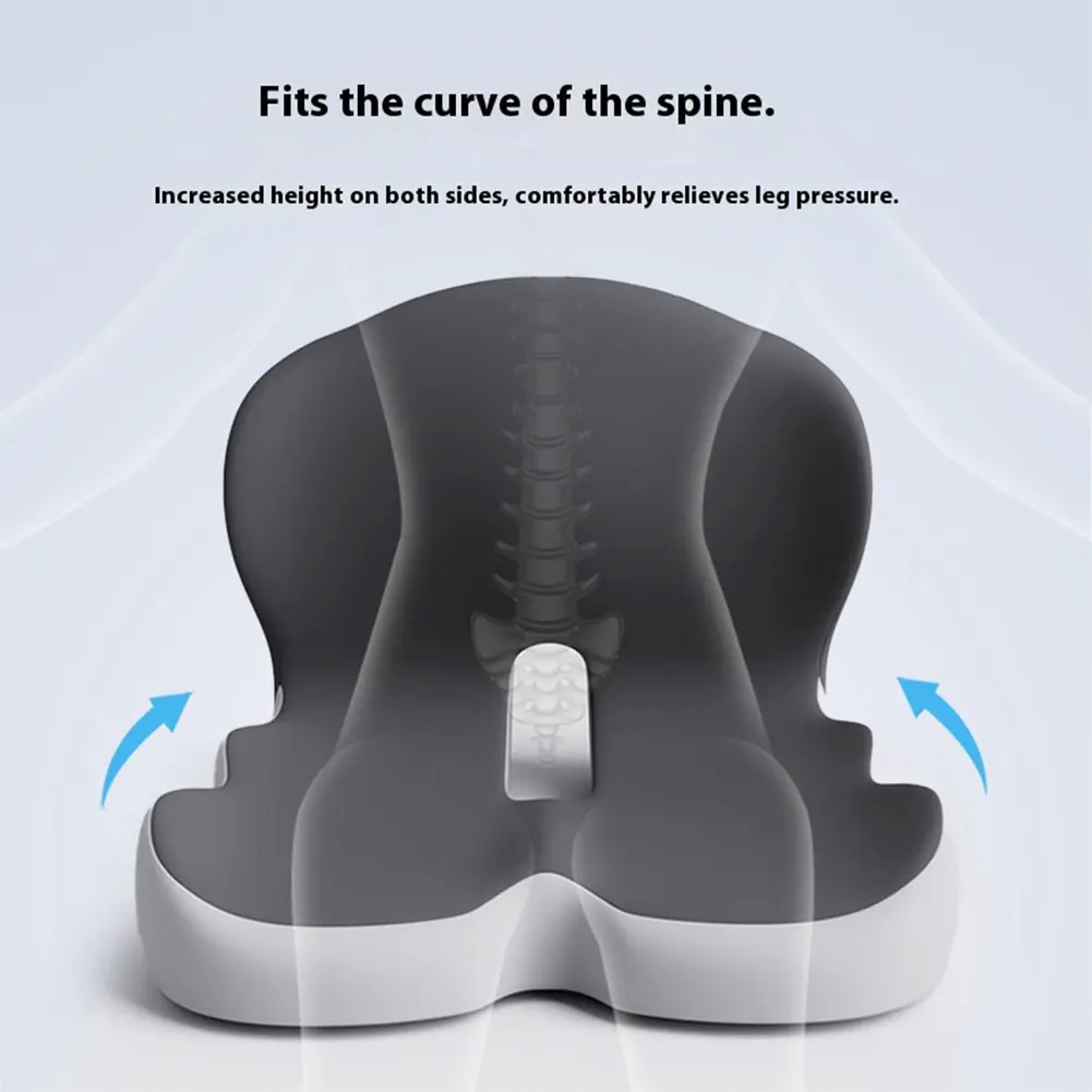 Memory Foam L-Shaped Integrated Office Chair Cushion with Back Support Car Seat Cushion for Office Workers Car Drivers