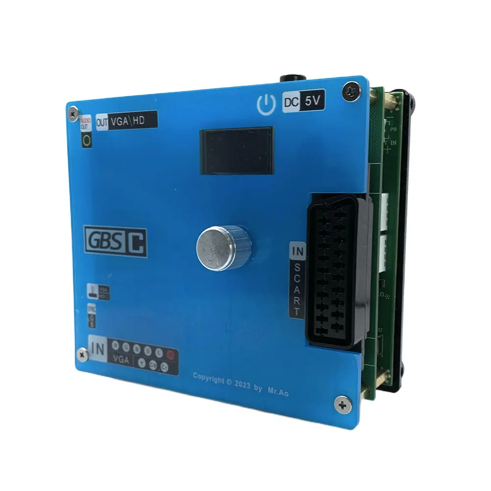 GBSC Converter LCD Screen Arcade Game RGBS RCA/VGA To VGA/RCA Converter VGA/SCART To VGA Scan Converter for PlayStation2 Console