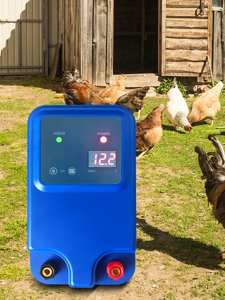 12V DC Electric Livestock Charger Controller Farm Livestock Pulse Device Farm Fence Charger Device for Livestock Cattle Horse