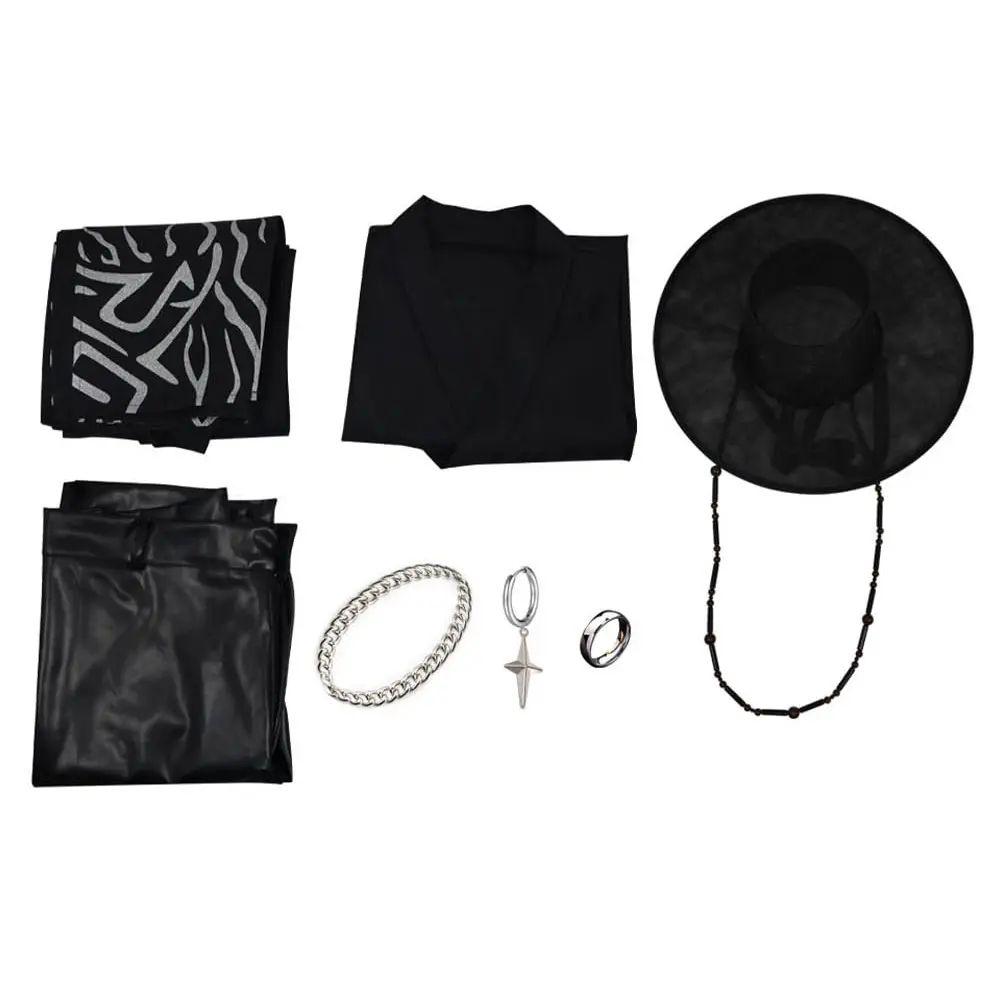 Anime Movie Boys Role Play Props Party Cosplay Set for K-POP: Demon Hunters Boys Jinu Halloween Party Cosplay Costumes Outfit