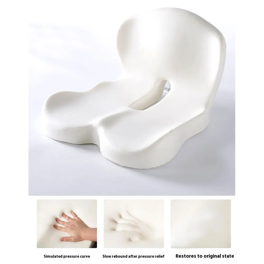 Travel Seat Cushion Memory Foam L-Shape Pillow for Desk Gaming Chair Cushion Pad Car Office Hip Lumbar Support Orthopedic Pillow