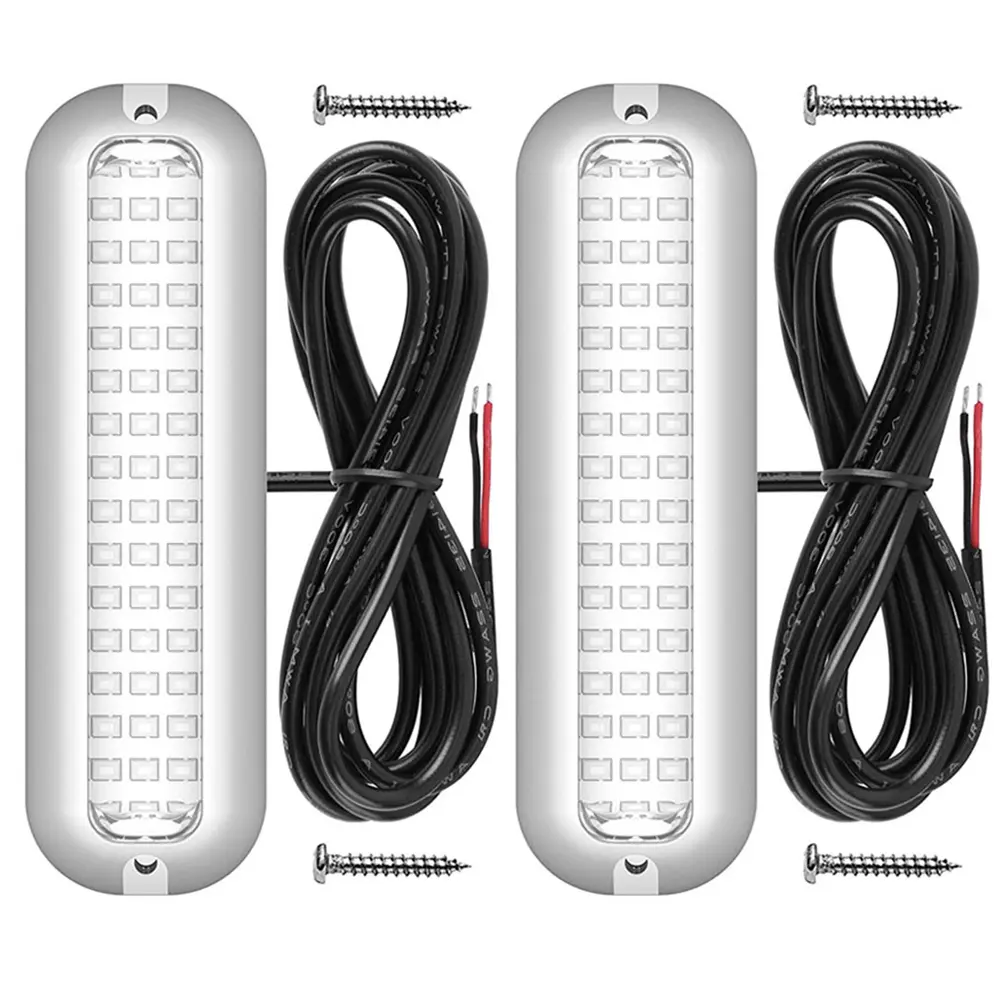 42LED Yacht Underwater Light Stainless Steel Marine Navigation Light IP68 Waterproof Marine Boat Lamp 80W Yacht Boat Accessories