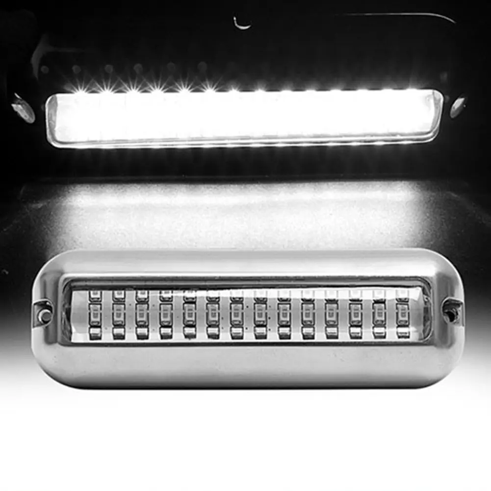 42LED Yacht Underwater Light Stainless Steel Marine Navigation Light IP68 Waterproof Marine Boat Lamp 80W Yacht Boat Accessories